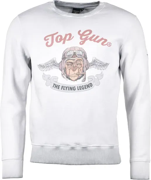 Top Gun Smoking Monkey, Sweatshirt - Grau - 3XL