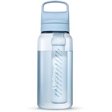 LifeStraw Go Serie - BPA-freie Trinkflasche mit Wasserfilter 1l für Reisen und den täglichen Gebrauch - entfernt Bakterien, Parasiten, Mikroplastik und verbessert den Geschmack, Icelandic Blue (blau)