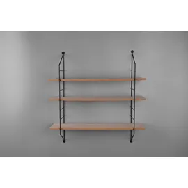 Mirrors and More Wandregal Clara 62 x 14,5 x 60 cm Braun/Schwarz