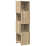 MOBCANT Modern Eckschrank & Aufbewahrungsschränke Sonoma-Eiche Holzwerkstoff Schließfächer mit Stauraum Spind Schrank für Wohnzimmer Flur Keller Badezimmer (25.5 x 25 x 102 cm)