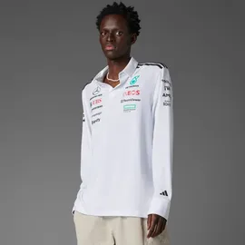 adidas Herren MERCEDES - AMG PETRONAS FORMULA ONE TEAM POLOSHIRT - White / Black - 2XL