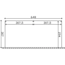 SKANHOLZ Monza 648 x 307 cm weiß