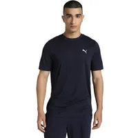 Puma Unisex ESS Small Logo Poly Tee T-Shirts, New Navy,
