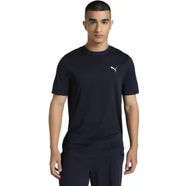 Puma Unisex ESS Small Logo Poly Tee T-Shirts, New Navy,