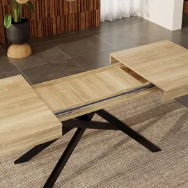 stilvora Küchentisch 180 x 76 x 80 cm braun