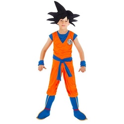 Metamorph Kostüm Son-Goku, Original Kinderkostüm aus den Kult-Mangas und -Animes orange 140