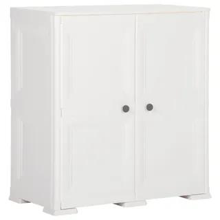 vidaXL Kunststoffschrank 0,79 x 0,43 x 0,86 m weiß