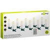 49873 Kabellose LED Weihnachtsbaumkerzen mit Timerfunktion/LED Kerzen mit Fernbedienung/Flackernde Flamme Christbaumkerzen/Elektrische Kerzen/Baumkerzen 10er Set/Weiß