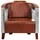 vidaXL Fliegersessel Leder 70 x 80 x 90 cm Braun