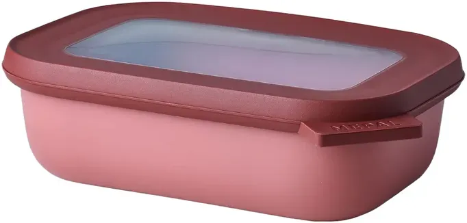 Mepal Multi Bowl Cirqula Rechteckig - Mikrowellenfertig - Als luftdichter Aufbewahrungsbehälter für den Kühlschrank, Mikrowellengerichte und als Lebensmittelbehälter geeignet - 500 ml - Lebendiges Mauve
