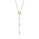 JETTE Silberkette JETTE Damen-Kette 925er Silber, recycelt Zirkonia, COSMOPOLITAN gelb|goldfarben
