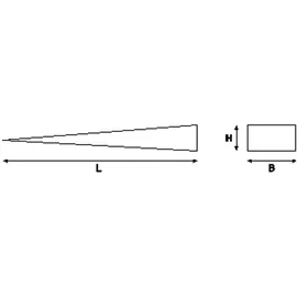 BAHCO Berylliumkupfer-antifunkenkeil 20x200 Mm x 200 mm