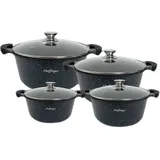 northix Töpfe mit Deckel Topf-Set 8-tlg. Pfanne + Kochtopf