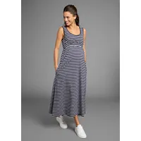 NEUN MONATE Umstandskleid in blau geringelt), | Gr.: 42