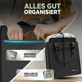 MIVELO Fahrradtasche Einkaufstasche schwarz