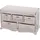 Mendler Kommode und Sitzbank mit 5 Schubladen 45 x 77 x 36 cm Weiß