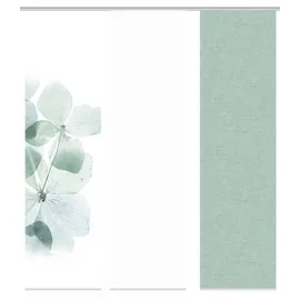 HOME WOHNIDEEN Schiebegardine HOME WOHNIDEEN "BONITA 3er SET" Gr. 1, grün (mint), B:60cm H:245cm, Polyester, Gardinen, Schiebevorhang Digidruck 3er Set BONITA