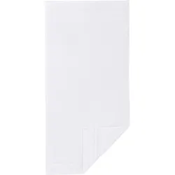 Badetuch EGERIA "Micro Touch", weiß, B:70cm L:140cm, Walkfrottee, Obermaterial: 100% Baumwolle, Handtücher (Packung), Uni Programm mit Streifenbordüre, extrem saugfähig, reine Baumwolle