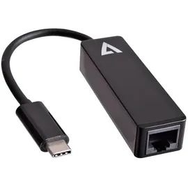 V7 V7UCRJ45-BLK LAN-Adapter schwarz, RJ-45, USB-C 3.0 [Stecker] (J153351)