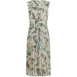 Betty & Co Chiffonkleid Plissee Beige/Grün 44