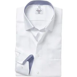 Marvelis Langarmhemd Modern Fit bügelfrei weiß 44