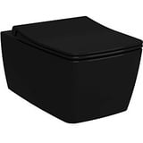 Vitra Metropole Wand-Tiefspül-WC 7672B070-0101 36x56cm, 3/6 l, schwarz hochglanz