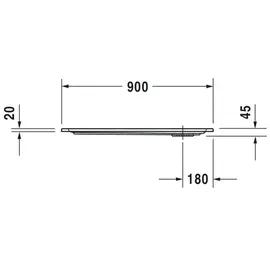 Duravit Rechteck-Duschwanne Starck Slimline 90x80x4,5cm, Antislip, weiß