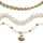 LASCANA Fußketten Set Damen goldfarben-weiß Gr.