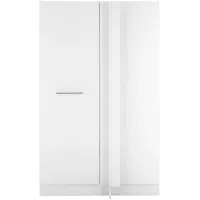 Laundreezy Mehrzweckschrank, weiß Metall, 2 Fächer, 100x162x68 cm, Made