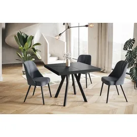 alpimeble Rico 120-220 x 77 x 120 cm schwarz