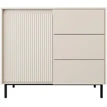Mirjan24 Kombikommode, Kaschmir, Holzwerkstoff, 3 Schubladen, Rechteckig, Gittergestell, 103x90x50 cm, Wohnzimmer, Kommoden & Sideboards, Kommoden