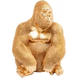 Kare DESIGN Deko Figur 61445 Monkey Gorilla Polyresin Gold