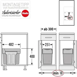 HAILO Tandem 30l grau