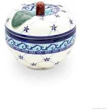 BUNZLAUER KERAMIK Apfel-Bräter Bratapfelbräter mit Deckel Ø12,6 cm H11,6 cm Dekor DU28