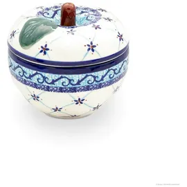 BUNZLAUER KERAMIK Apfel-Bräter Bratapfelbräter mit Deckel Ø12,6 cm H11,6 cm Dekor DU28