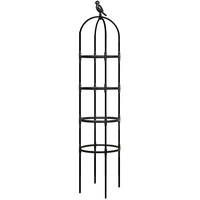 Yumfoz Garten-Obelisk Rankgitter für Kletterpflanzen, Metallspalier Pflanzenunterstützung Tomatenturm Rankgitter für Kletterreben und Blumenständer, Gemüse