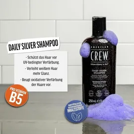 American Crew Silbershampoo Daily Silver 250 ml