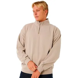 Rip Curl Premium Surf Qtr Zip Crew Sweatjacke Herren Stone L