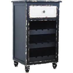 Vintage Wein Regal MDF Holz Schrank Schub Lade Wohnraum Falschen Ablage B421367