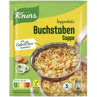 Knorr Suppenliebe Buchstaben Suppe leckere Nudelsuppe mit natürlichen Zutaten 14x 3 Teller