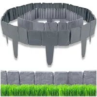 krumad Rasenkante 25 x 10 x 23 cm 10 Stück Grau