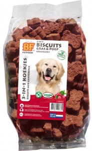 BF Petfood 3 in 1 Biscuits hondenkoekjes (cranberry)  Cranberrysmaak