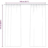 vidaXL Verdunkelungsvorhänge mit Haken 2 Stk. Samt Beige 140x175cm
