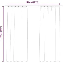 vidaXL Verdunkelungsvorhänge mit Haken 2 Stk. Samt Beige 140x175cm