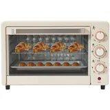 22 L Minibackofen, Klein mini Backofen mit Grillpfanne & Grillrost, 1000 W, 60Mins Timer, Pizza-Ofen, 120-250 °C, Elektrobackofen für Familien, Partys, Grillpartys, Snackbars, Desserts