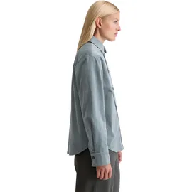 Marc O'Polo Hemdjacke MARC O'POLO "aus Organic Cotton Stretch", Damen, Gr. 34, slate blau, Obermaterial: 98% Baumwolle, 2% Elasthan, unifarben, loose fit, Manschette, Jacken