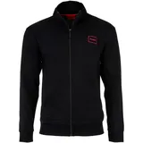 Hugo Sweatjacke mit Label-Print Modell Laze Black, L