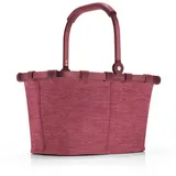 reisenthel carrybag XS twist maroon – Stabiler Einkaufskorb mit praktischer Innentasche – Elegantes und wasserabweisendes Design