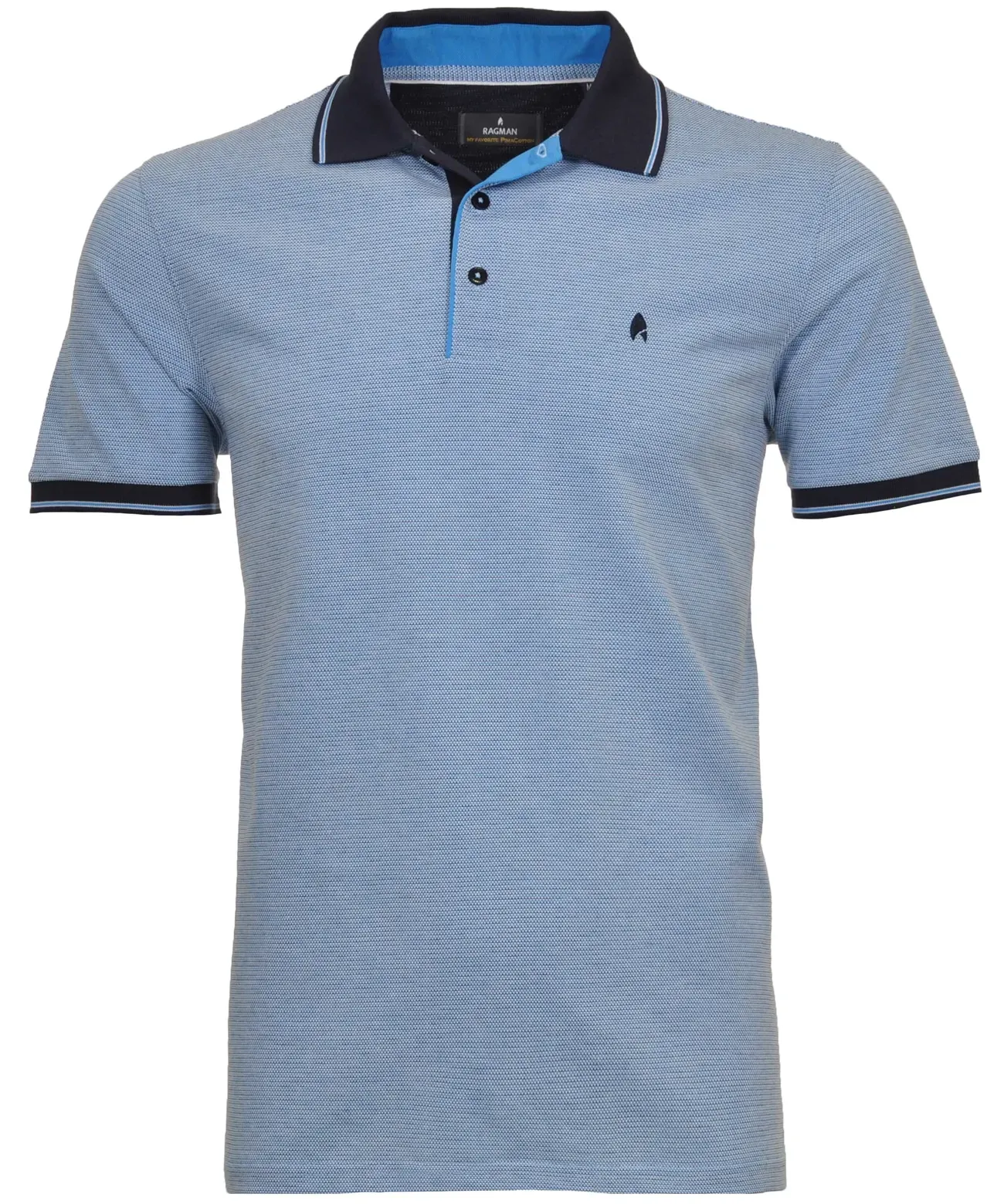 RAGMAN Poloshirt RAGMAN Blaugrau M