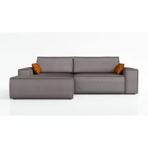 mebloland Ecksofa TOR mit Schlaffunktion. Farbe: Ash. - Grau